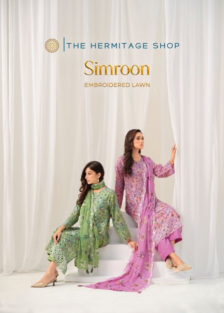 Simroon By The Hermitage Shop Lawn Cotton Dress Material